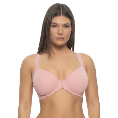 Plus Size Women's Utopia Front-Close Racerback T-Shirt Bra by Paramour by Felina in Bridal Rose (Size 34 C)