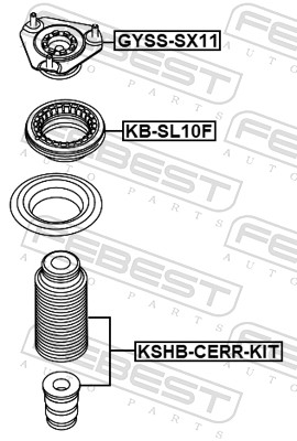 FEBEST Federbeinstützlager vorne rechts links für GEELY 4013049400 GYSS-SX11 Image