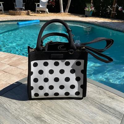 Kate Spade Bags | Kate Spade New York X Target Black & White Polka Dot Tote Bag | Color: Black/White | Size: 7.5 Inches (H) X 9 Inches (W) X 3 Inches (D)