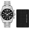 Chronograph MICHAEL KORS "LEXINGTON", silber (silberfarben), Armbanduhren, Herren, Quarzuhr, Armbanduhr, Herrenuhr, Stoppfunktion, Edelstahlarmband
