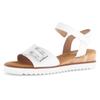 Keilsandalette GABOR "GENUA", Damen, Gr. 39, weiß, Kalbsleder, unifarben, klassisch, Schuhe, Riemchensandale, Komfortschuh, Sommerschuh, Schmuckelement, Weite G, Topseller