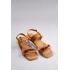 Riemchensandale ANISTON SHOES, Damen, Gr. 40, braun (camelfarben), Textil, Veloursleder, modisch, Schuhe, Sommerschuh, Sandalette, Zierkette - NEUE KOLLEKTION