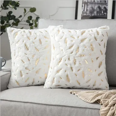 Neue kurze Fleece Kissen bezug Plüsch Kissen bezug Winter warm flauschig schlafen Kissen bezug Home Image