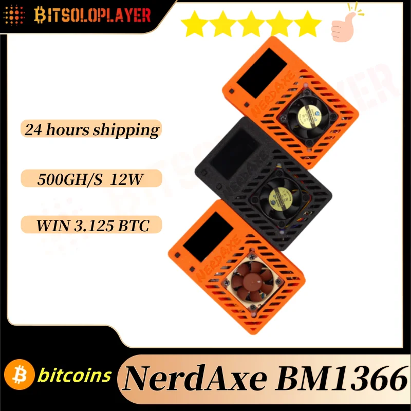 NerdAxe Bitaxe Ultra BM1366 Asic Chip 500 Gh/s 12 W Komplettset mit Lilygo-Display Bitcoin ASIC Micro Miner Solo Lottery Miner Image