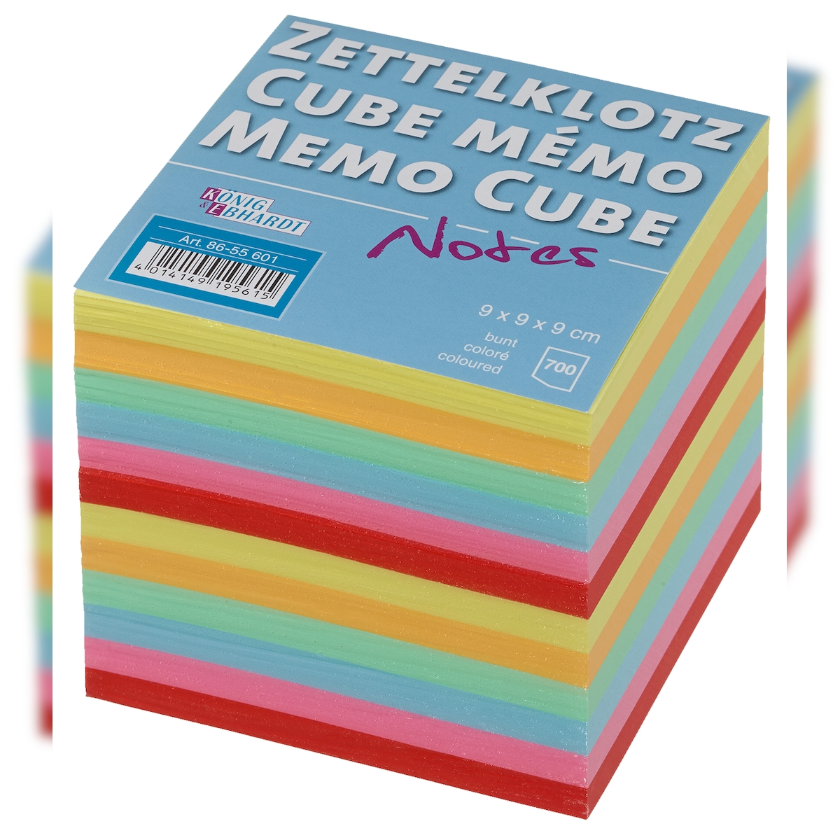 König & Ebhardt Zettelklotz, farbig sortiert Image