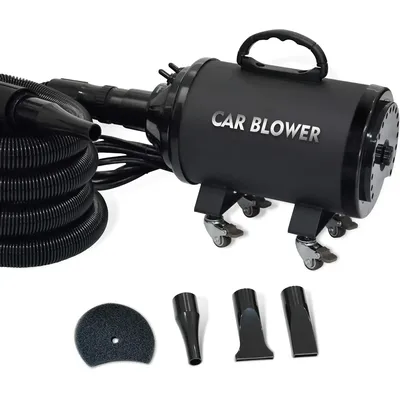 SHELANDY Powerful Motorcycle & Car Dryer with 14 Foot Flexible Hose & Wheels - for Auto Detailing