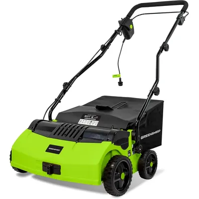 GreenSweep V2 - Artificial Grass Electric Sweeper Rake Vacuum 45L Collection Bag,5 Adjustable