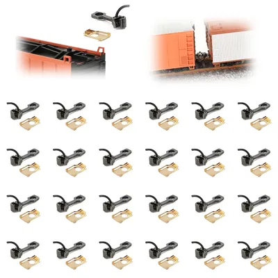 Evemodel 12 Pairs HO Scale Metal Couplers 1:87 Coupling for Model Trains HP4087