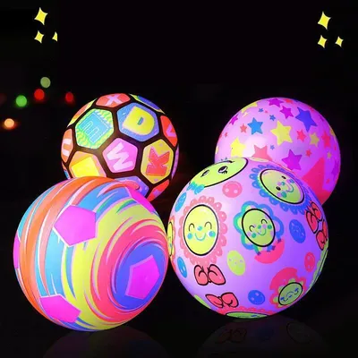 Luminous Football Racket Cordless Inflatable Elastic Glowing Soccer Training Football Toy 1-13 Years