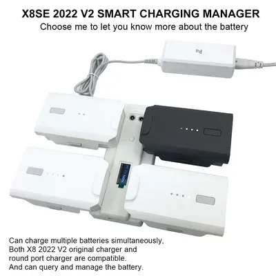 For Fimi X8 SE 2022 V2 Dron Smart Charging Manager Multi-Function Battery Maintenance Displayable