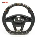 ICF Volante in vera fibra di carbonio al 100% per SEAT Leon FR Cupra 5F MK3 2013-2020 Pelle traforata Personalizzata multipla