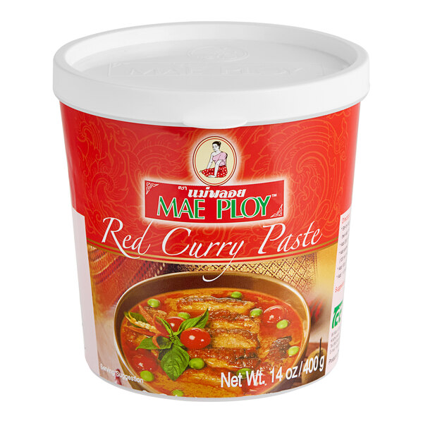 Mae Ploy Red Curry Paste 14 oz. - 24/Case