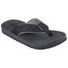 Zehentrenner SKECHERS "TANTRIC-COPANO", Herren, Gr. 43, schwarz, Lederimitat, casual, Schuhe, Sommerschuh, Schlappen, Poolslides, Badeschuh, mit Luxe Foam