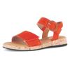 Keilsandalette GABOR "RHODOS", Damen, Gr. 41, orange, Ziegenveloursleder, unifarben, klassisch, Schuhe, Riemchensandale, Komfortschuh, Sommerschuh mit hübscher Zierschnalle