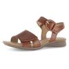 Keilsandalette GABOR "FLORENZ", Damen, Gr. 41, braun (camelfarben), Kalbsleder, unifarben, klassisch, Schuhe, Keilabsatz, Sommerschuh, Riemchensandale in Schuhweite G (=weit)