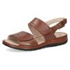 Riemchensandale CAPRICE, Damen, Gr. 42, braun (cognac), Nappaleder, Schuhe, Keilsandalette, Sommerschuh, Bequemschuh mit vrestellbarer Schnalle
