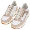 Keilsneaker ARA "GARDA", Damen, Gr. 8,5 (42,5), beige (hellbeige, weiß), Veloursleder, Glattleder, kontrastfarbene Details, sportlich, Schuhe, Plateausneaker, Keilsneaker mit Wechselfußbett in H-Weite