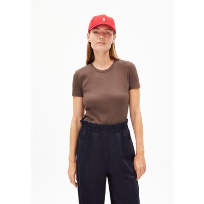 KARDAA T-SHIRT | Ripp-T-Shirt aus Bio-Baumwoll Mix - braun (M) Image