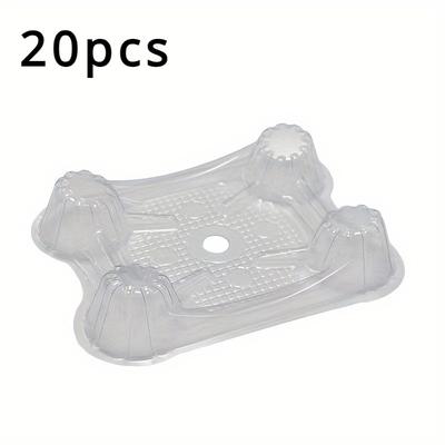 TEMU 20-pack Pvc Melon Pads, Transparent Watermelon Anti-rot Holders, Fruit & Vegetable Protection Mats For Home, Garden, Supermarket, Farm Plantation Supplies