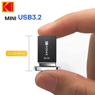 Original KODAK USB3.2 Flash Drive 32GB 64GB 128GB High Speed 140MB/s MINI Key Pen Drive Metall Pendrives für Auto Laptops Desktops Image