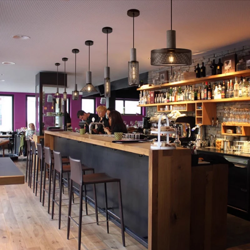 Vintage Beton Pendel leuchte Amerika Retro Hängelampen Bar Shop Restaurant Indoor Zement Küche Dekoration Loft geführt design zement anhänger licht moderne einfache kreative esszimmer küche glas