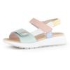 Keilsandalette GABOR, Damen, Gr. 38, mint, pastellfarben, Nappaleder, casual, Schuhe, Riemchensandale, Bequemschuh, Sommerschuh mit hübschem Zierknopf