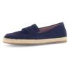 Slipper GABOR, Damen, Gr. 38, blau (dunkelblau), Ziegenveloursleder, unifarben, casual, Schuhe, Plateau, Bequemschuh, Flats mit Best Fitting-Ausstattung