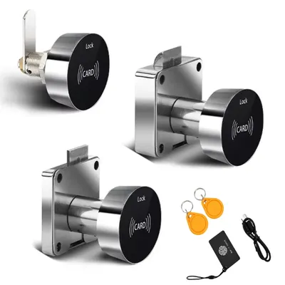 Smart Mini 13.56MHz RFID IC Card Sensing Cabinet Drawer Lock Bathroom Gym Sauna Locker Lock Iron File Cabinet Lock