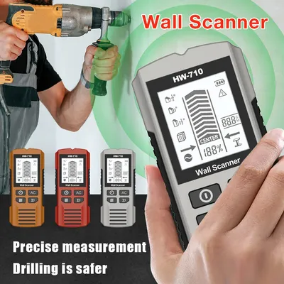 5 in 1 Wall Metal Detector Depth Wall Stud Finder Metal Wood Studs AC Voltage Live Wire Detect Wall Scanner Electric Box Finder