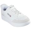 Slip-On Sneaker SKECHERS "SPORT COURT 2.0-KONOR", Herren, Gr. 45, weiß, Leder, Veloursleder, sportlich, Schuhe, im wertigem Leder-Mix