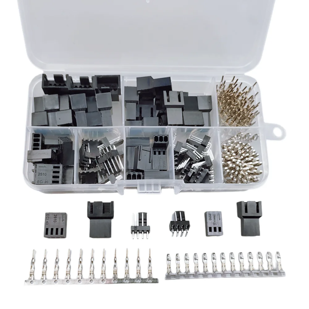 2540 2,54 mm KF2510 3 + 1P PWM-Lüfter, männlich, weiblich, Gehäuse, Anschlussschnittstelle, gerader/rechter Winkel, Stiftleiste, 2,54 mm, 4-polig, 2510 Image