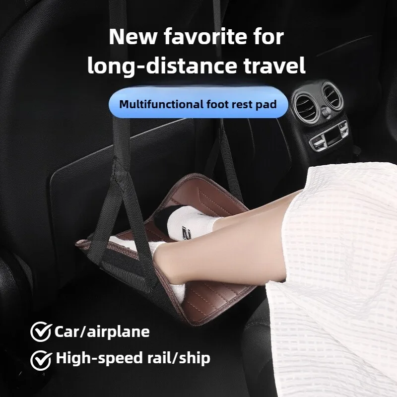 Universal Auto Hinten Sitz Auto Fuß Unterstützung kinder Beine Rest Kissen Hinten Sitz Fuß Unterstützung Tour Lange Distanz Rest Fuß hocker Image
