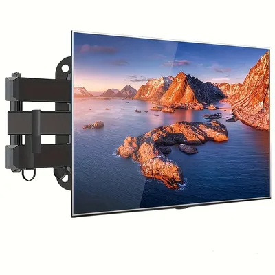 Universeller TV-Ständer, integriertes Rack, Präsentationsständer, TV-Rack, Wandbehang für die meisten 26–43 Zoll VESA 200 x 200 mm, 66 Pfund Tragfähigkeit
