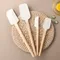 4Pcs-Set White Silicone Cream Spatula Non-stick Pastry Blenders Wood Handle Chocolate Butter Baking