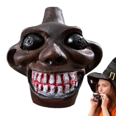Death Whistle Skull Demon Shaped Authentic Aztec Whistle Loudest Death Whistle Loud Stress Relief