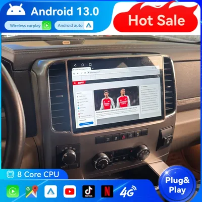 Android Car Radio Stereo For Dodge Ram 1500 2500 3500 2008-2012 Carplay Android Auto 4G Car