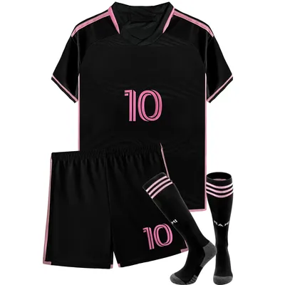 Boys Soccer Jerseys Kids #10 Football for Boys Girls Youth Soccer Shirts and Shorts Kit Set for 4-13