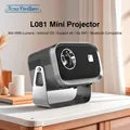 Touyinger L081mini Portatile 360 ° Proiezione rotante Android 11 Dual-band Wi-Fi 6 Supporto