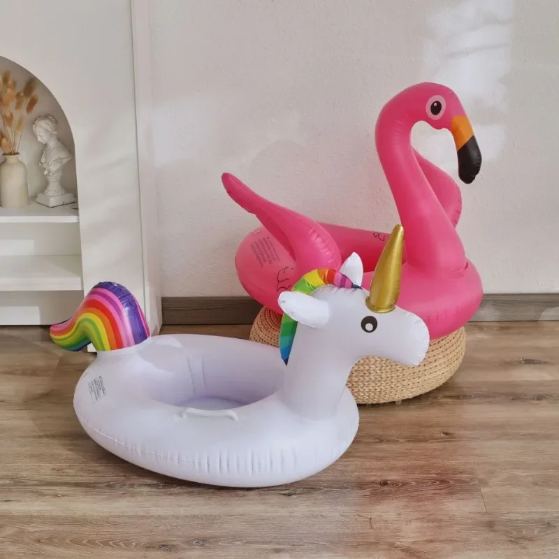 Jouets de piscine gonflables pour animaux, anneau de natation pour bébé, siège flottant d'été en plein air, flamant rose, jouets d'eau pour fête à la piscine pour enfants
