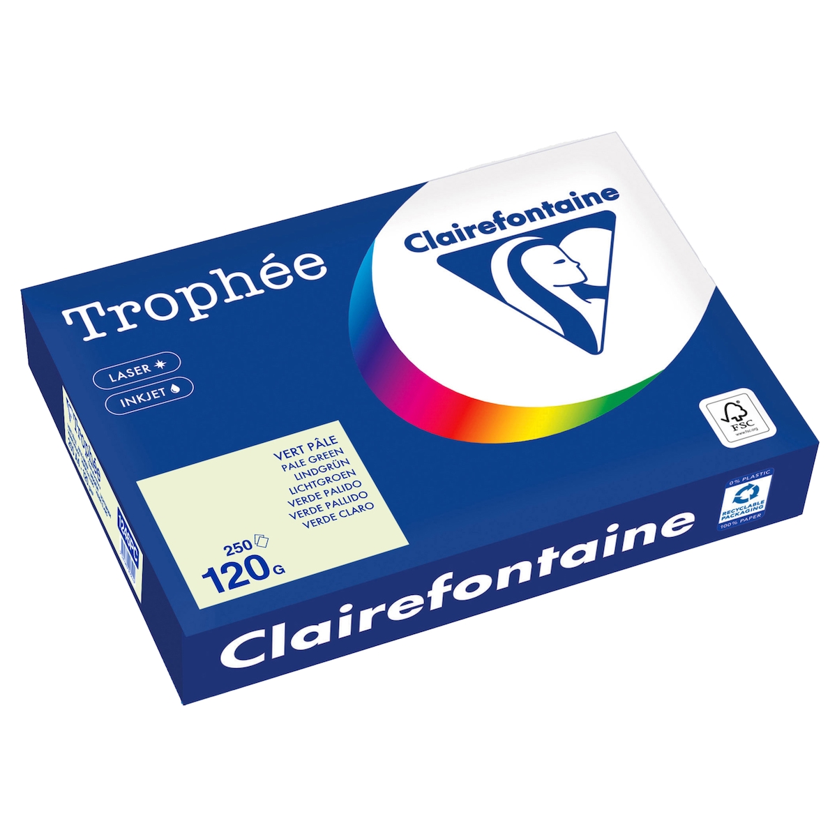 Clairefontaine Kopierpapier 1246PC A4 120g lindgrün 250 Blatt Image