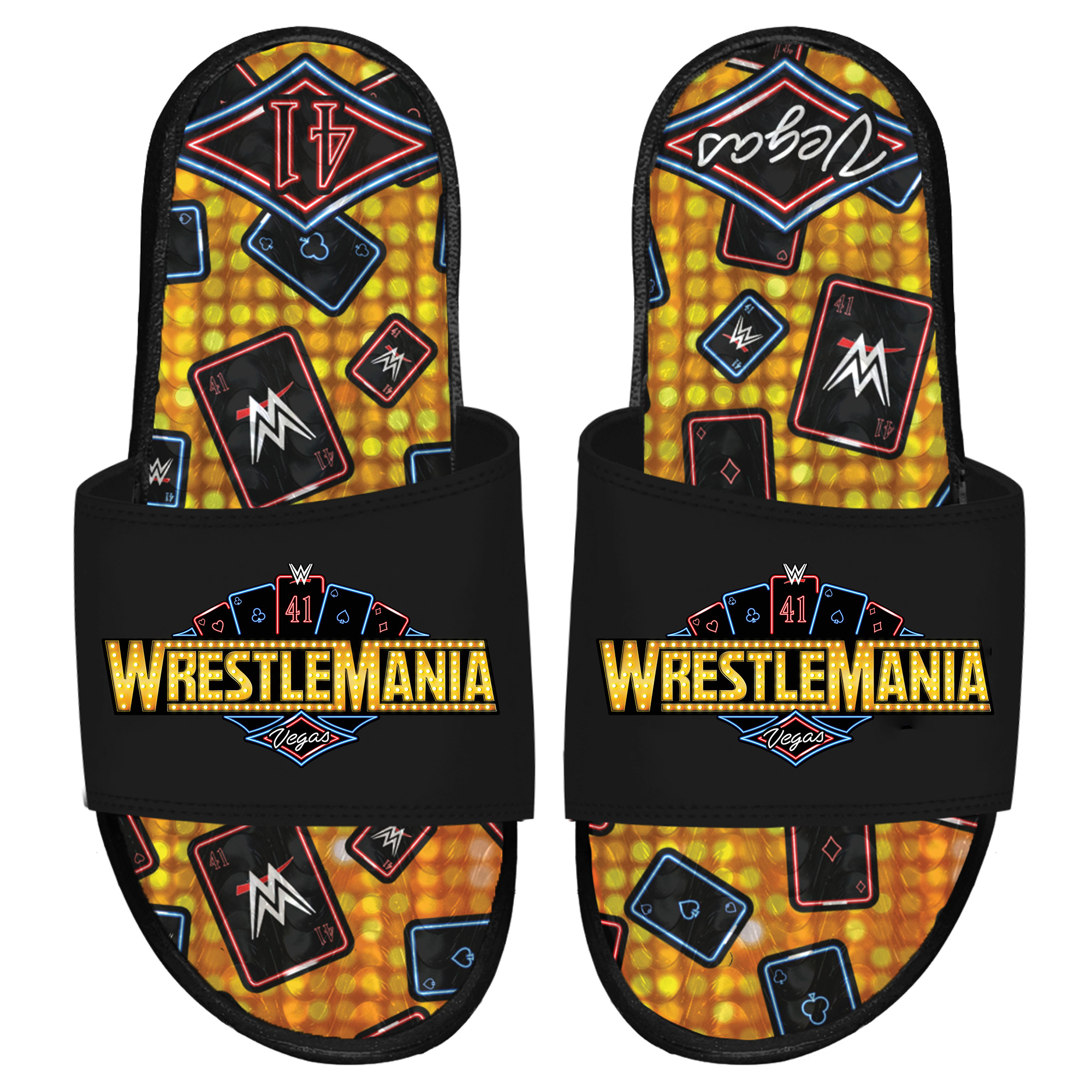 Herren ISlide WrestleMania 41 Pattern Gel Slide Sandalen Image
