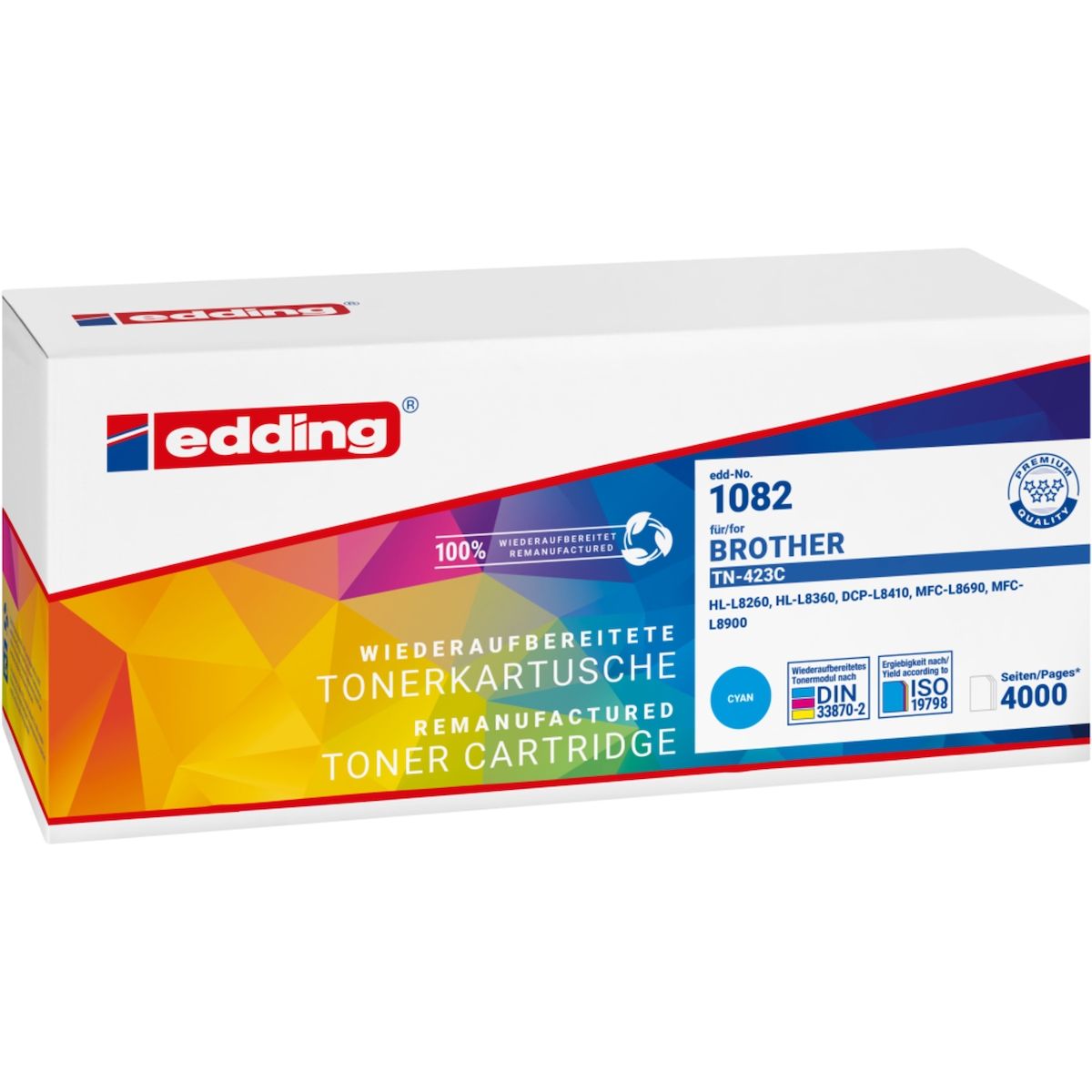 edding Toner 18-1082 wie Brother TN-423C cyan Image
