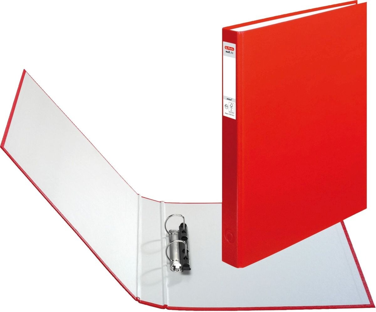 herlitz Ringbuch protect 2 Ringe 25mm A4 rot maX.file Image