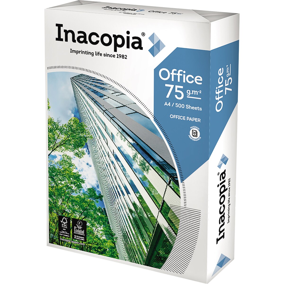 Inacopia Papier Office 020807511001 A4 75g 2fach gel. weiß 500 Blatt Image