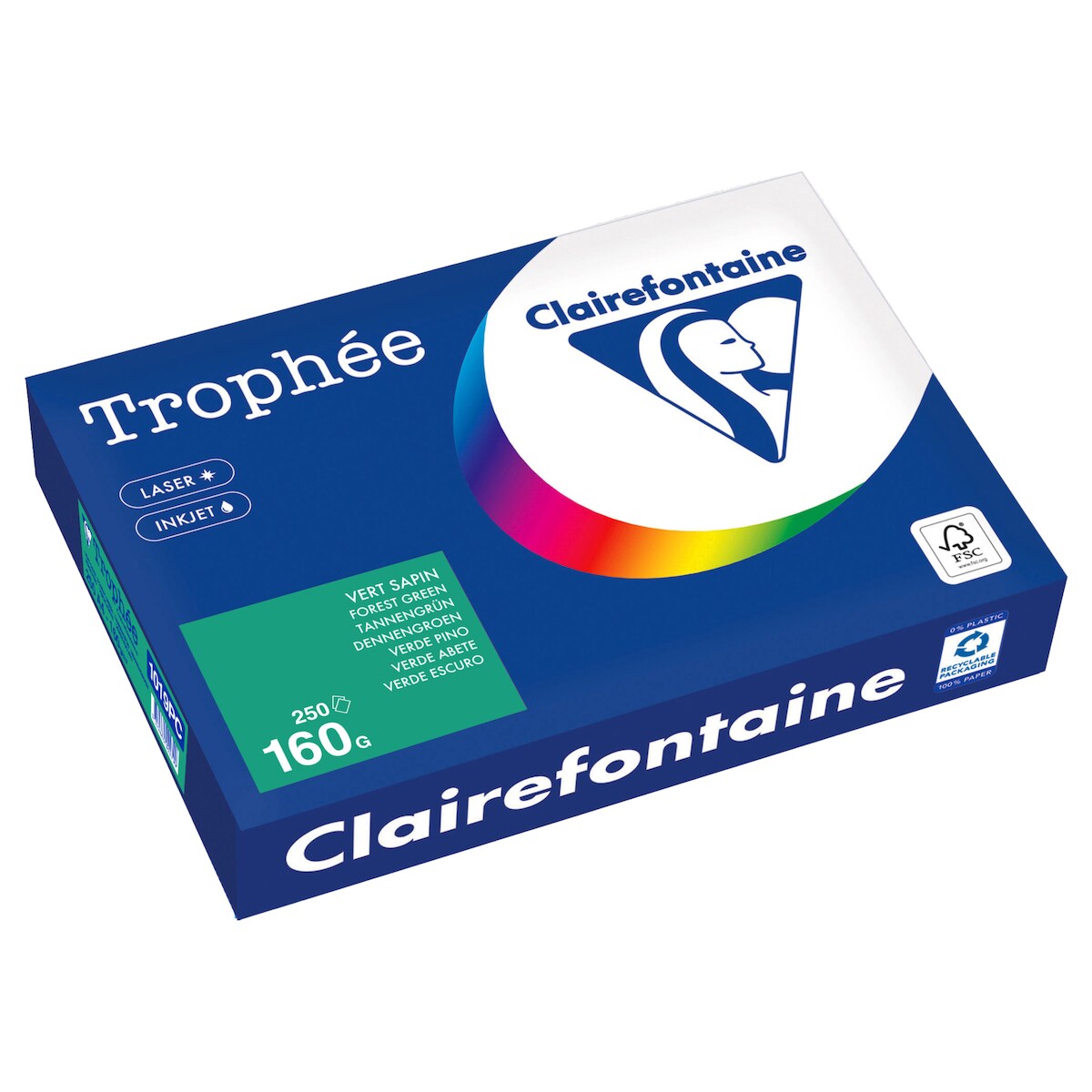 Clairefontaine Kopierpapier 1019PC A4 160g tannengrün 250 Blatt Image
