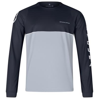 Endura - Core Printed L/S Tee - Radtrikot Gr XXL blau/grau Image