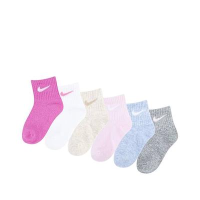 Nike Girls 12-24 Month Crew Socks 6 Pairs