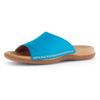Pantolette GABOR, Damen, Gr. 40, blau (royalblau), Ziegenveloursleder, unifarben, casual, Schuhe, Keilabsatz, Sommerschuh mit Best Fitting-Ausstattung