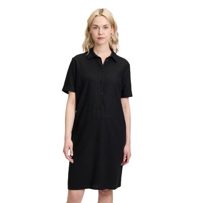 Hemdblusenkleid BETTY BARCLAY "Betty Barclay Leinenkleid mit Knopfleiste", Damen, Gr. 36, Normalgrößen, schwarz, Obermaterial: 55% Leinen, 45% Viskose., modisch, figurumspielend kurz, Halbarm, Kleider, Form Image