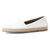 Slipper GABOR, Damen, Gr. 39, weiß, Kalbsleder, unifarben, casual, Schuhe, Schlupfschuh, Bequemschuh, Flats mit jutebezogenem Plateau